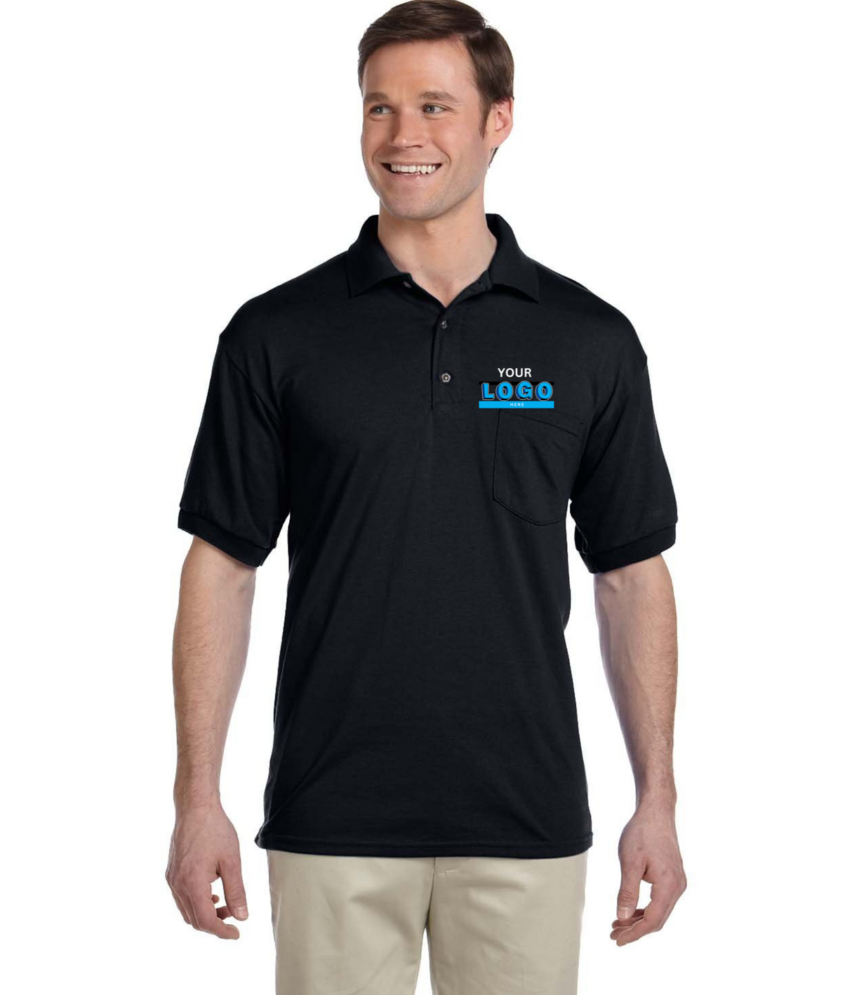 Gildan G890 Adult 50/50 Jersey Polo with Pocket