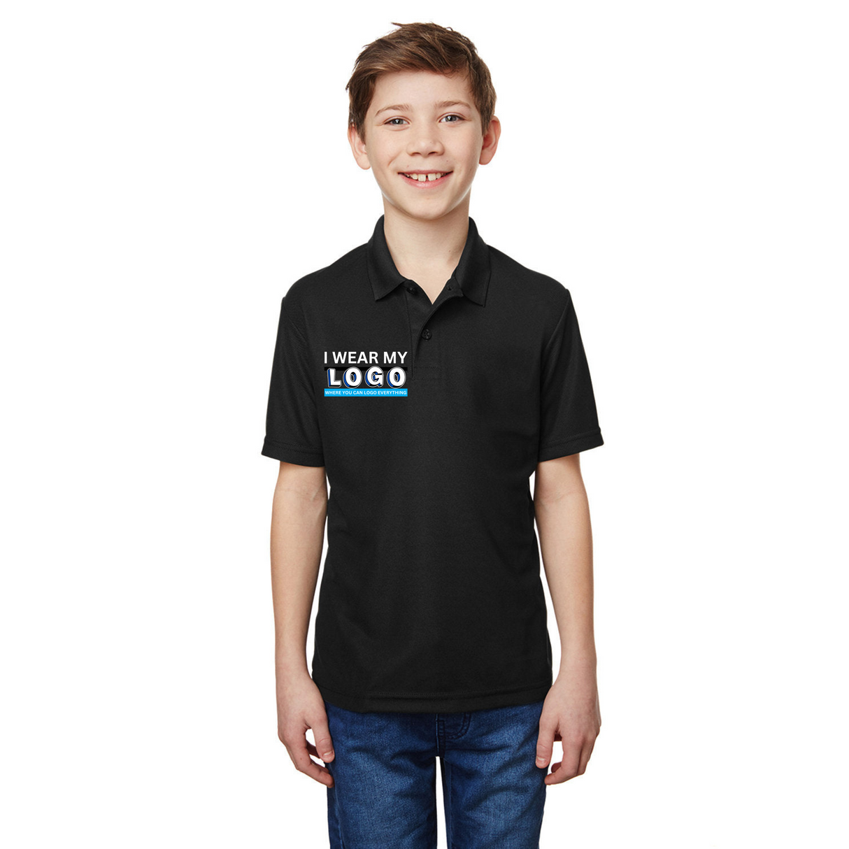 Gildan G458B Performance Youth 5.6 oz. Double Pique Polo